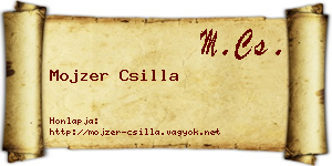 Mojzer Csilla névjegykártya