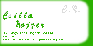 csilla mojzer business card